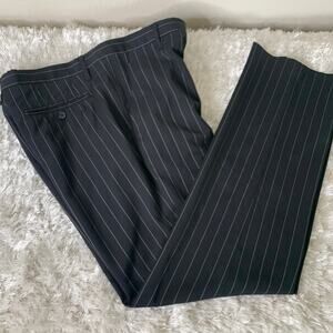 Dolce & Gabbana Wool Pinstripe Trousers Sz36/50 Black White